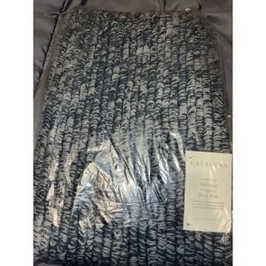 Casaluna Mélange Organic Bath Rug 100% Organic Cotton Blue Gray 21x34 New Home